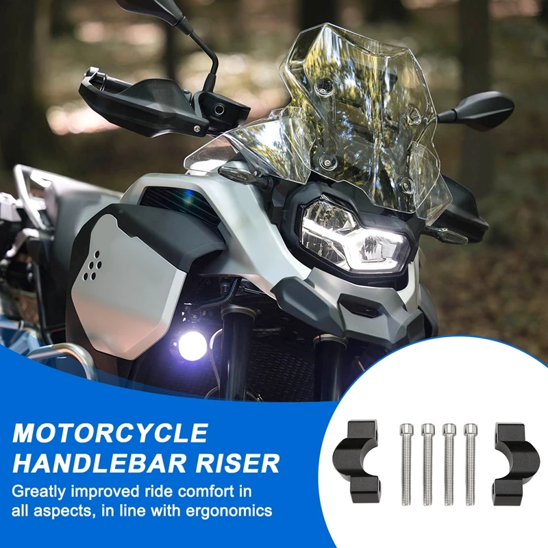

M0t-rMotorcycle Accessories Handlebar Riser Drag Handle Bar Clamp Extend Adapter for BMW F900GS Adventure F900 GS ADV