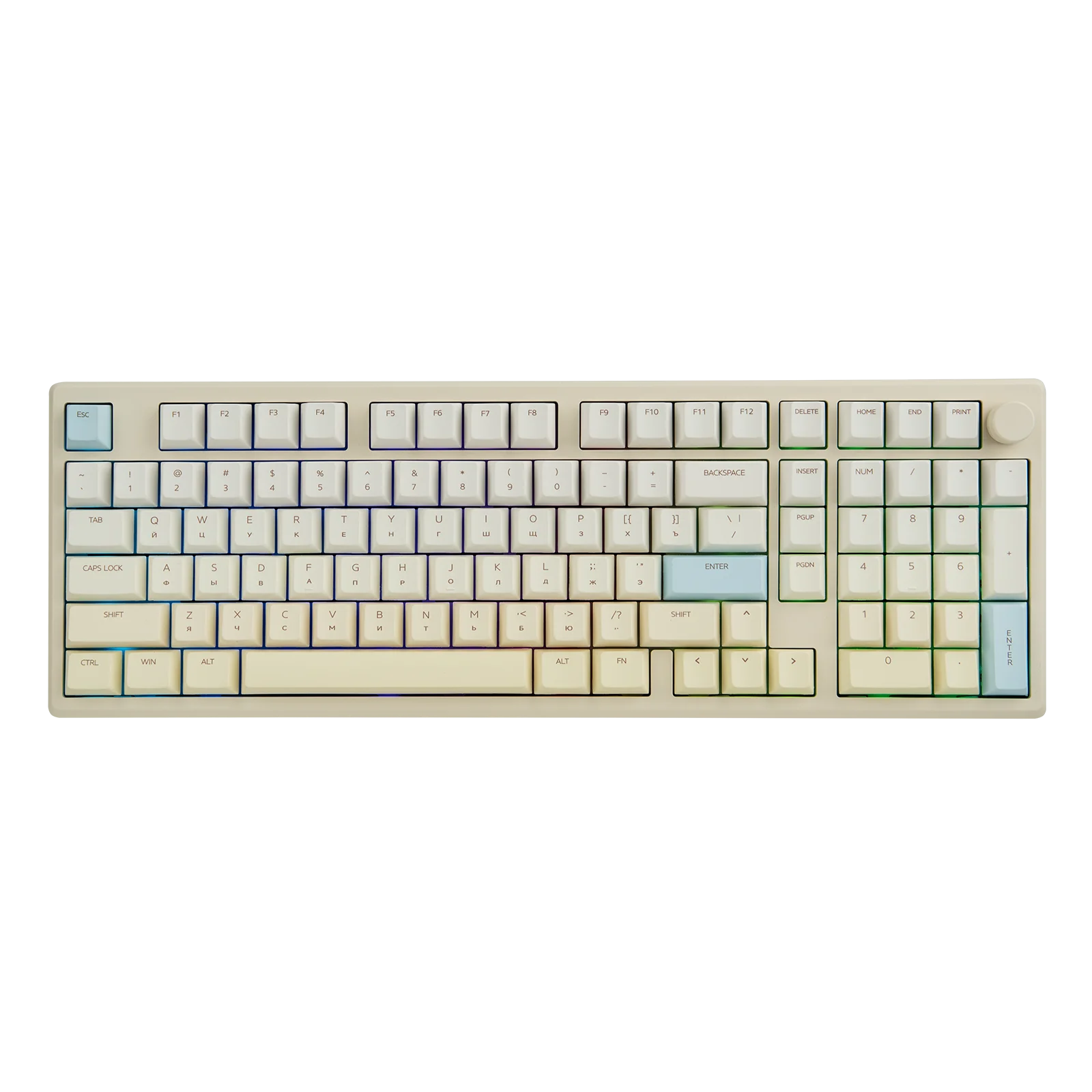 RU Layout EPOMAKER Galaxy100 Lite Russian Version 96% Layout Wired/2.4GHz/Bluetooth Wireless Aluminum Mechanical Keyboard ﻿