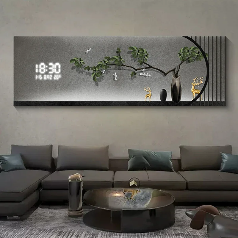 Light Silent Nordic Wall Clock Office Aesthetic Luxury Clock Wall Modern House Horloge Murale Living Room Decoration