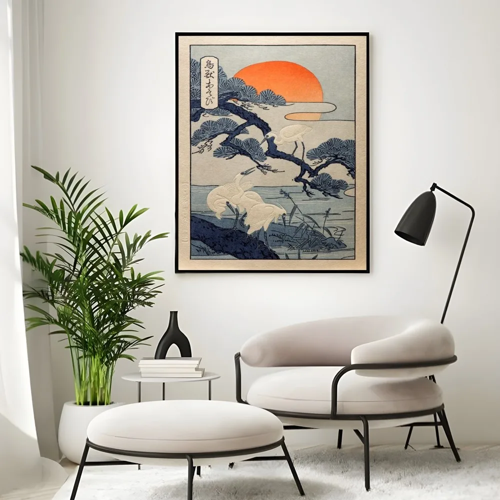 Japanese Painting Poster Room Decor Home Decoration Interior Wall Art Printing Waterproof Bathroom