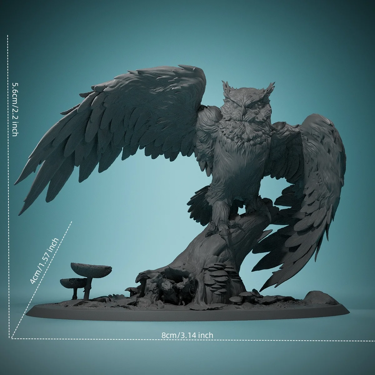 Mousin The Great Owl Stance - Resin 3D Miniatures - For Tabletop Tactical Gaming Roleplaying - Game Room Dress Up-Holiday Gifts