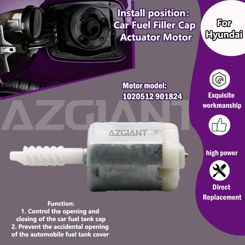 

AZGIANT 1020512 901824 For Hyundai Sonata 2011-2015-2019/Hybrid 2016-2019 Car fuel filter flap lock actuator inner motor repair
