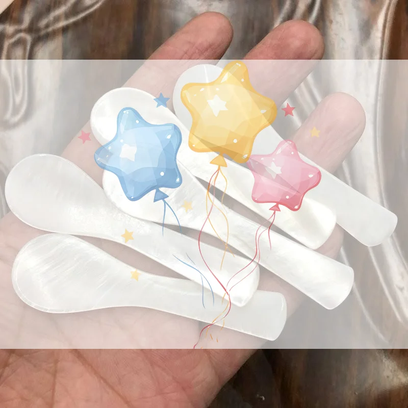 2/4Pcs Natural Shell Ice Cream Coffee Spoon Caviar Spoon Mother Of Seashells Stirring Spoons Teaspoon Kitchen Tool