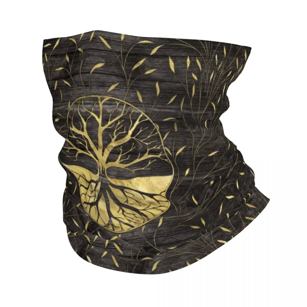 Tree Of Life On Wooden Texture Bandana Neck Gaiter UV Protection Face Scarf Cover Men Women Yggdrasil Headband Tube Balaclava