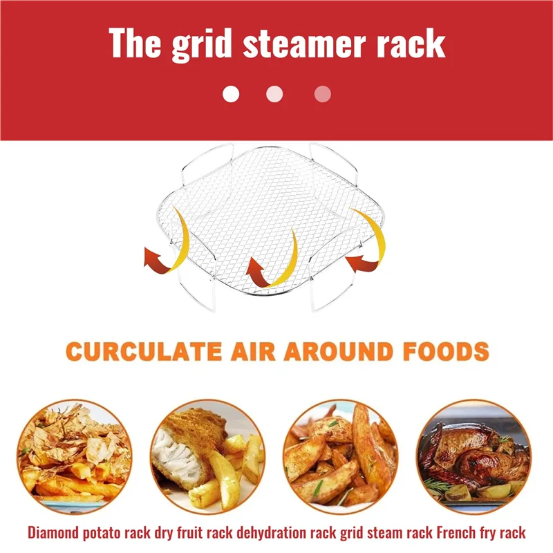 

Well Made-Dehydrator Rack,Air Fryer Hold For Ninja Air Fryer,Layer Dehydrator Rack Toast Rack Air Fryer Accessorie For Air Fryer