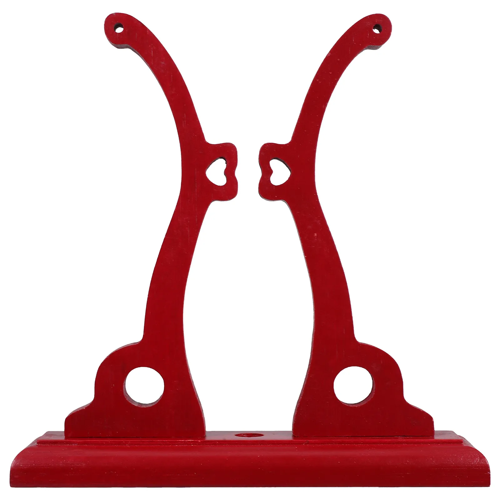 Dark Red Decorative Folding Fan Stand Traditional Chinese Hand Fan Display Holder Detachable Base Organizer Samurai Display Base