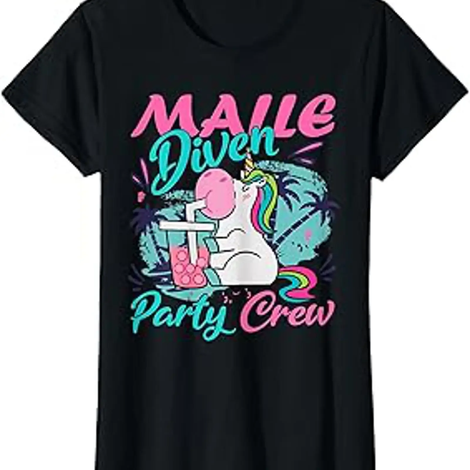 Футболка Malle Diven Party Crew Saufen, винтажная, с эффектом потертости, унисекс, дышащая, для повседневной носки, удобная, стильная, в уличном стиле
