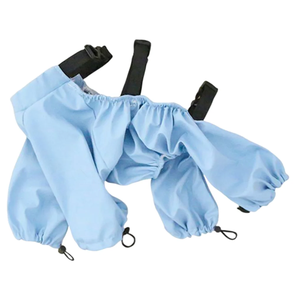 

Breathable Waterproof Dog Jumpsuit Adjustable Straps Easy To Clean Pets Dustproof Pants Solid Color Durable