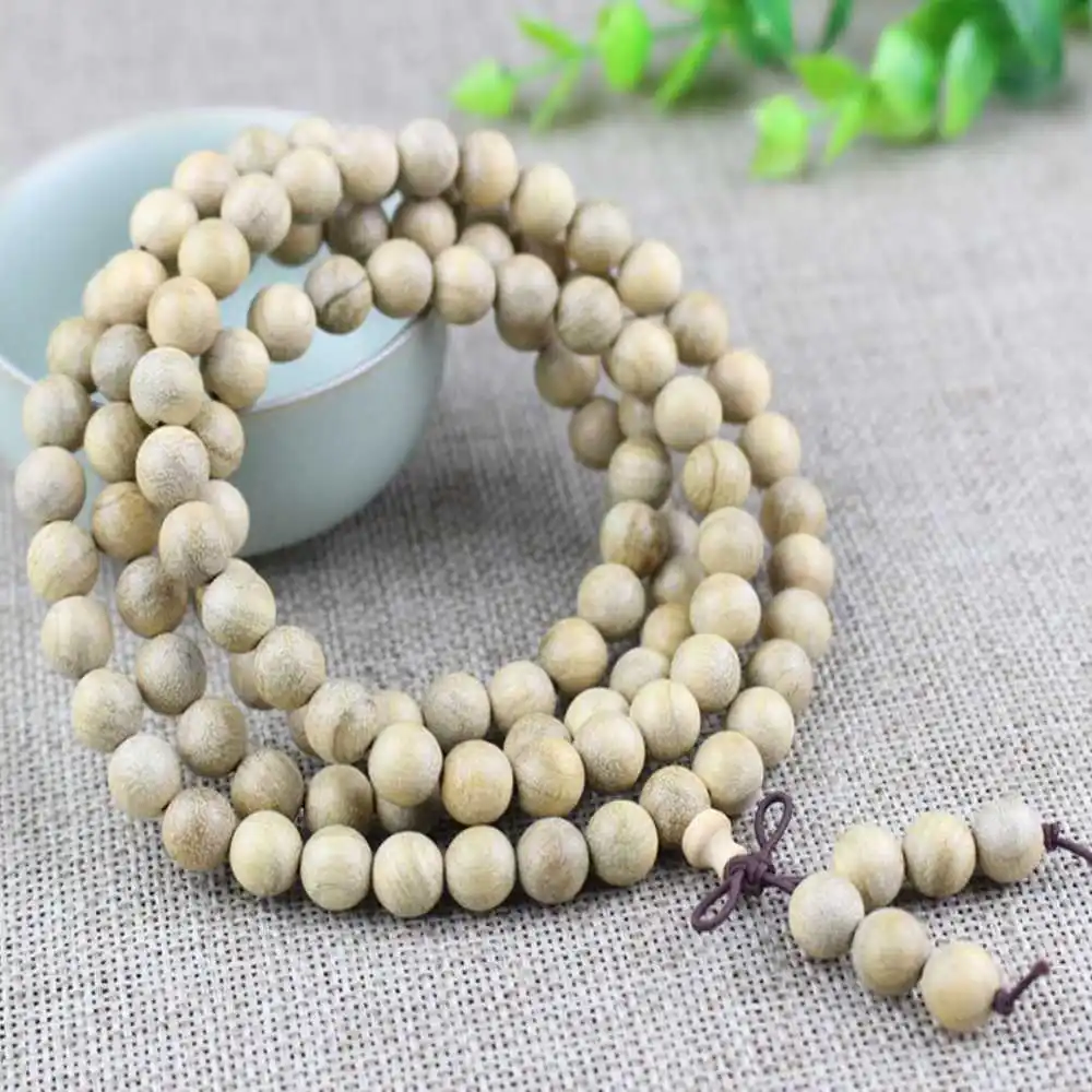 

8mm 108 Camphorwood Cuff Mala Buddha Lucky Bracelet Men Charm Cuff Durable Anniversary Children Teens Formal Casual Bangle