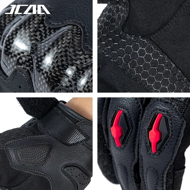 High-quality Men Women Urban Commuter Motorcycle Gloves with Carbon Fiber Shell Breathable Anti-Slip Moto Gloves for City Riding