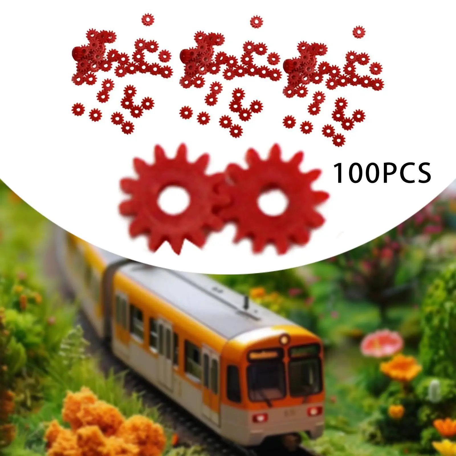 

100 Pieces Train Gear Hobby Train Accessory Replacement Universal HO Scale for