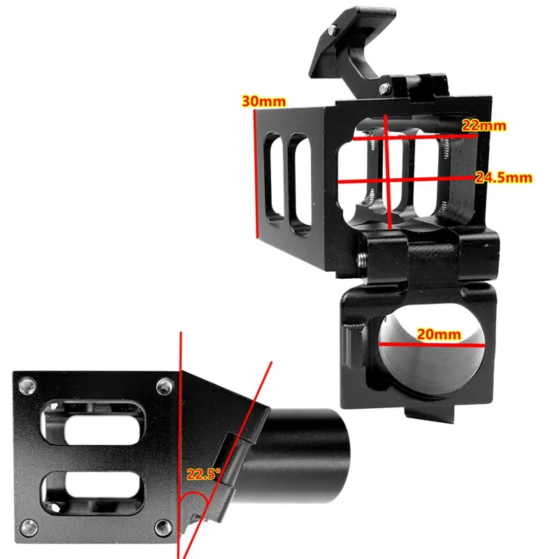 XAERO OD20 20mm 180 Grad Faltbarer Aluminium-Verbinder Kreuzfaltkit für Industrielle UAVs – Detail 7