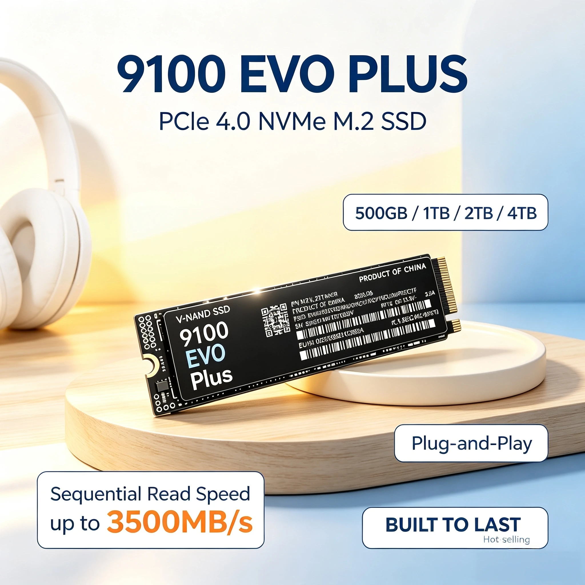 M.2 Nvme 4Tb Pcie 4.0 Ssd - 9100 EVO PLUS M.2 NVMe SSD: