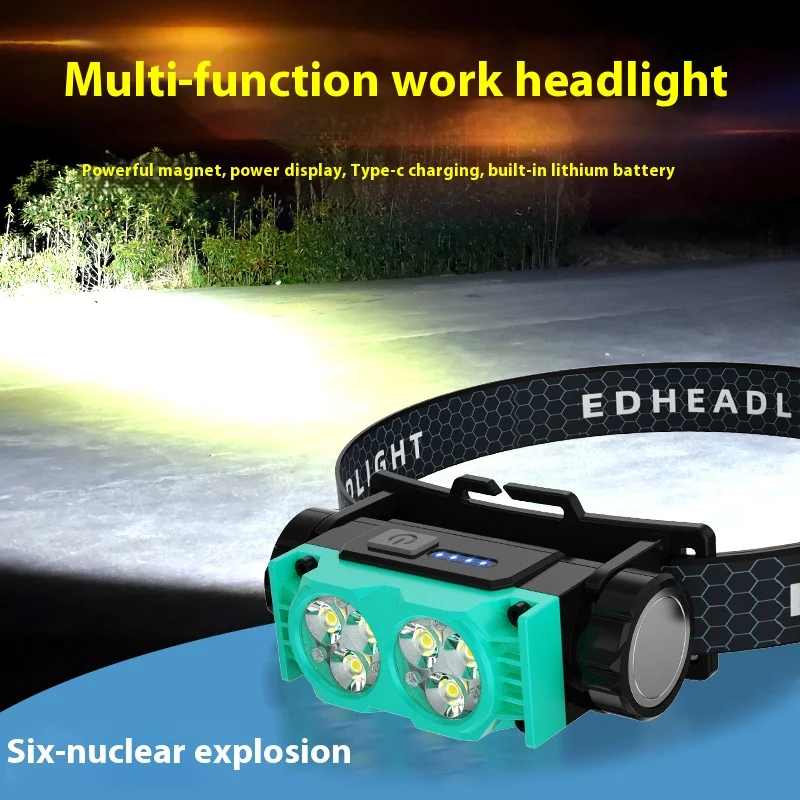 Led Rechargeable Headlamp HeadLight Waterproof Head Flashlights For Outdoor Camping Fishing Head Lamp