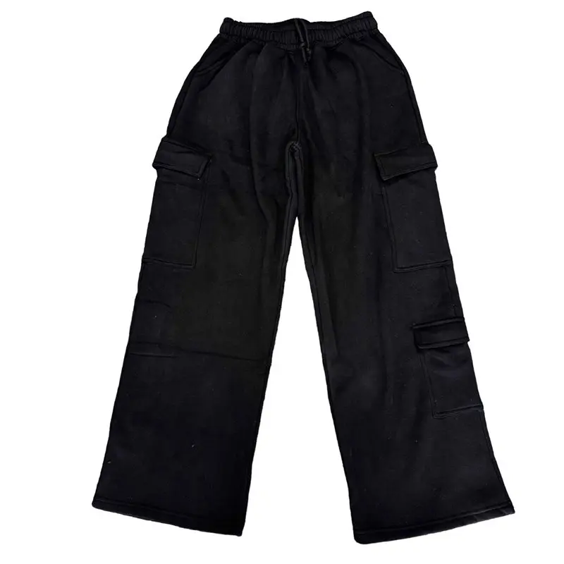 ABRT-Womens Sweatpants Wide Leg Cargo Baggy Pants Joggers Fall Clothes Work Travel Outfits Black S