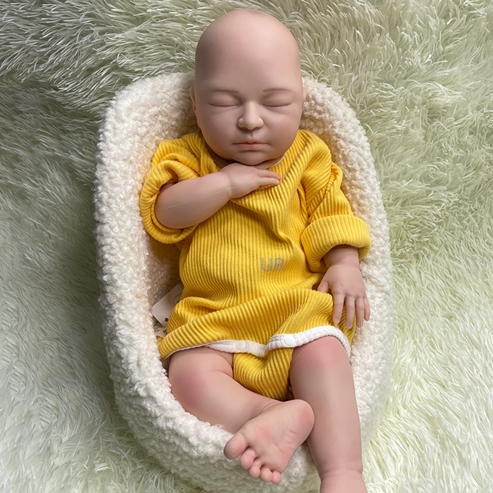 リアルな22インチフルシリコンリボーンドール、子供へのプレゼント、眠っている新生児の女の子、教育用小道具、コレクターのディスプレイ用