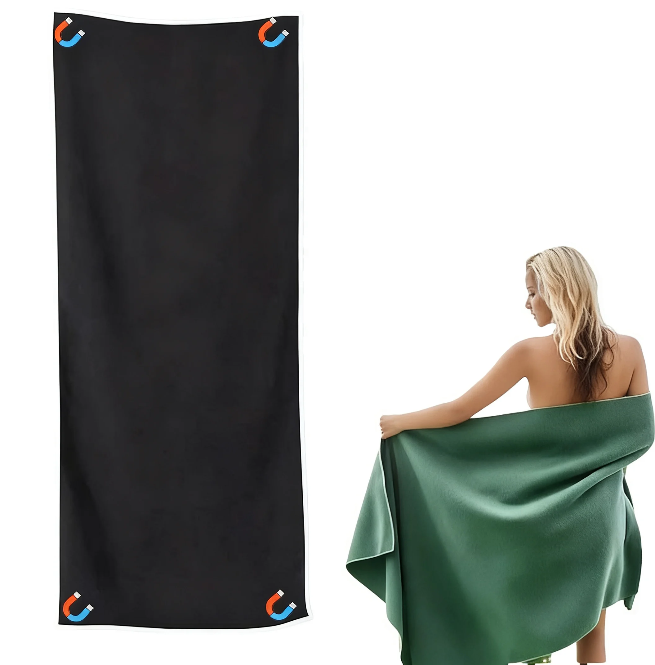 Green Shawl Scarf Pashmina Magnetic Closure Ensures Secure Attachment Enjoy Comfortable Experience