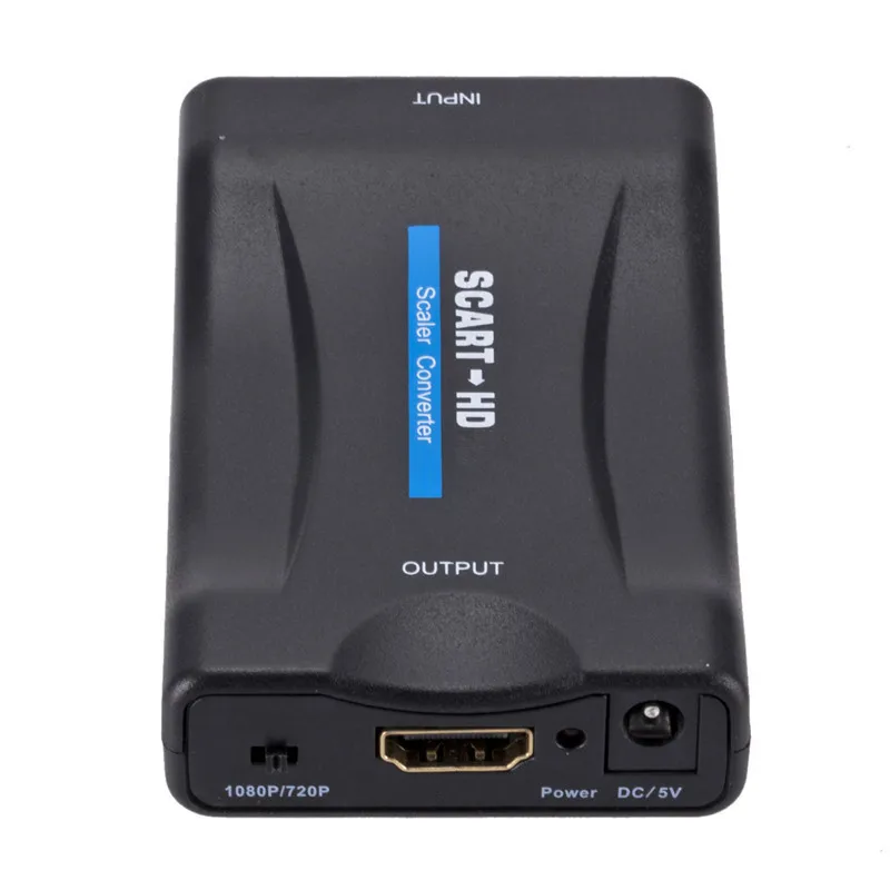 1080P SCART HDMI-compatible Video Audio Converter with USB Cable For HDMI Sky Box DVD Television Signal Upscale Converter