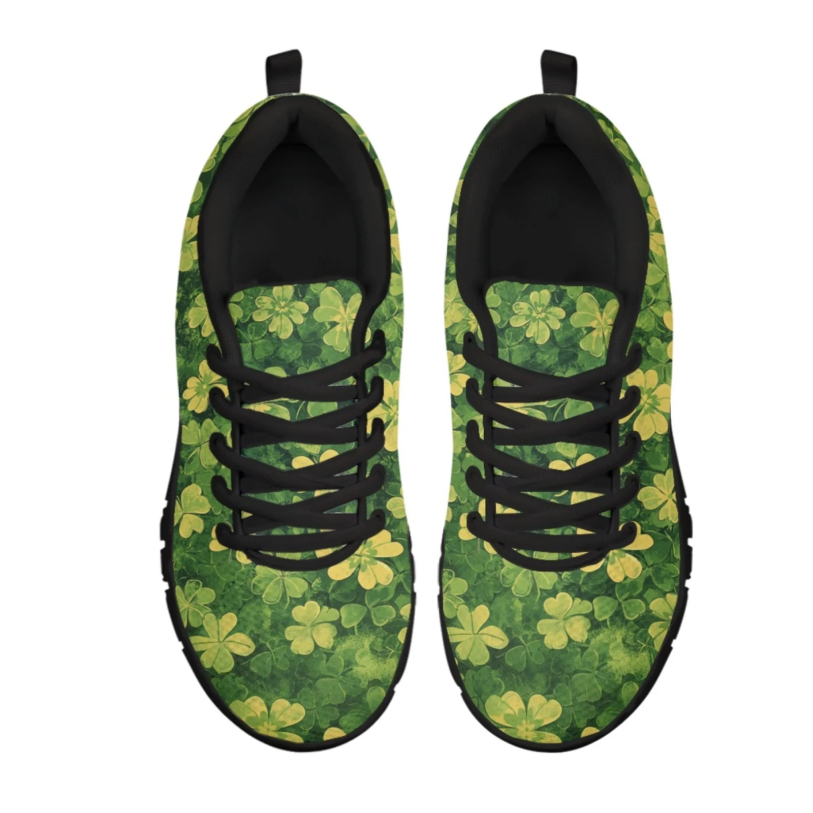 Coloranimal St. Patrick's Day Men Easy to Clean Work Shoes for Medical Staff Anti-Slip Walking Shoe for Outdoor