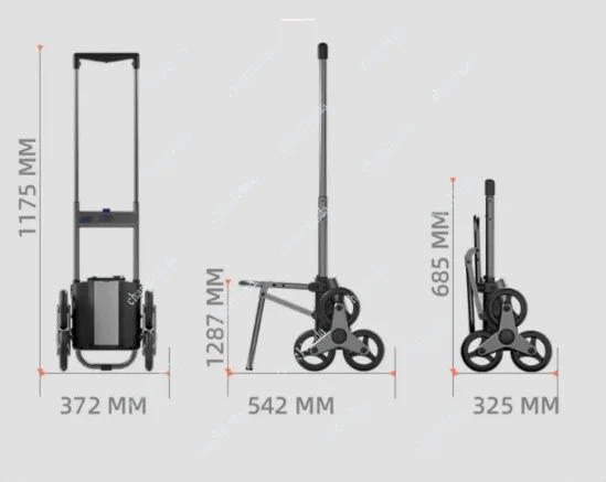 ZW030 Electric Stair Climbing Shopping Cart 30KG Is Easy To Carry and Fold