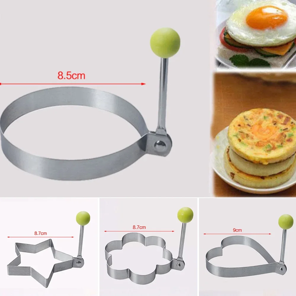 4Style Fried Egg Pancake Shaper Omelette Mold Mould Gadget Stainless Steel Frying Egg Cooking Tools Kitchen Accessories