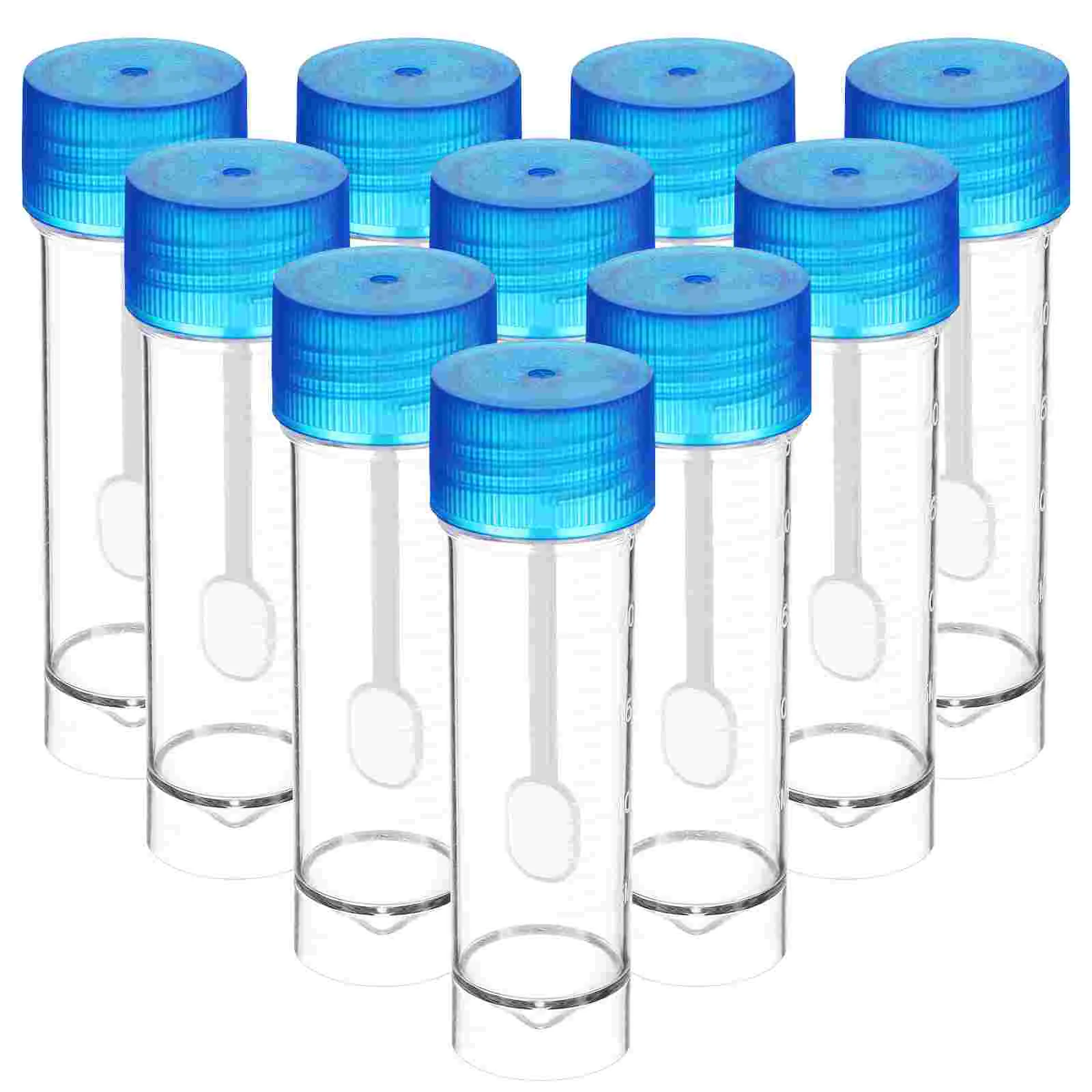 10pcs Plastic Specimen Cups Disposable Stool Sample Collection Cups Specimen Cups for Testing (25-30ML)