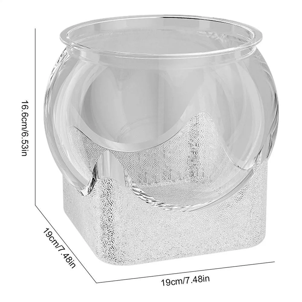 Clear Fish Tank Resistant Falling Round Desktop Aquarium Multifunctional Durable Ornamental Fish Decor image 3