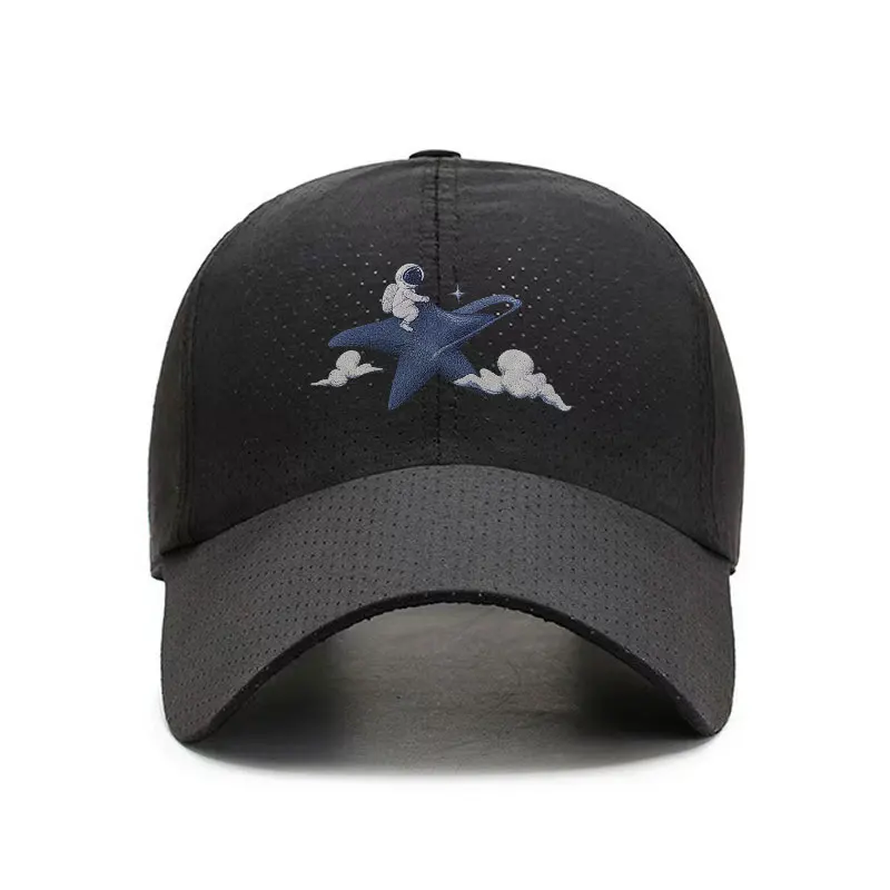 Retro Astronaut Quick Dry Baseball Cap Unisex Adjustable Sun Hat