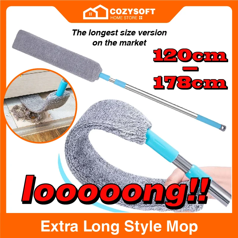 

Long Handle Mop Extra Long Style Extendable Duster Brush Gap Cleaner Broom Dust Removal Feather Powder Household Cleaning Tools