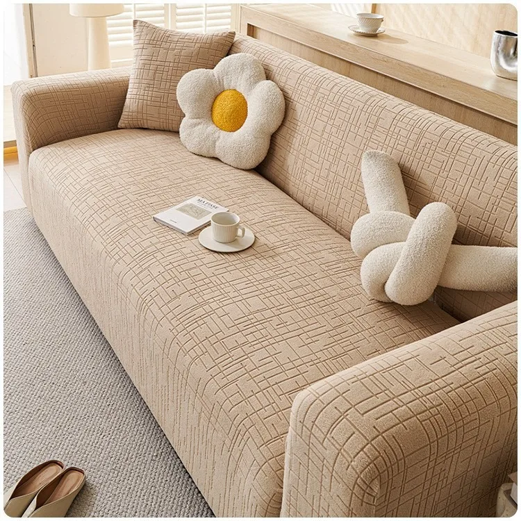 Four Seasons Couch Covers All-Inclusive Universal Lounge Sofa Covers Washable Non-Slip Dustproof Loveseat for 1/2/3/4/5 Seats