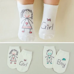 2023 New Spring Baby Socks Newborn Cotton Boys Girls Cute Toddler Asymmetry Anti-slip Socks