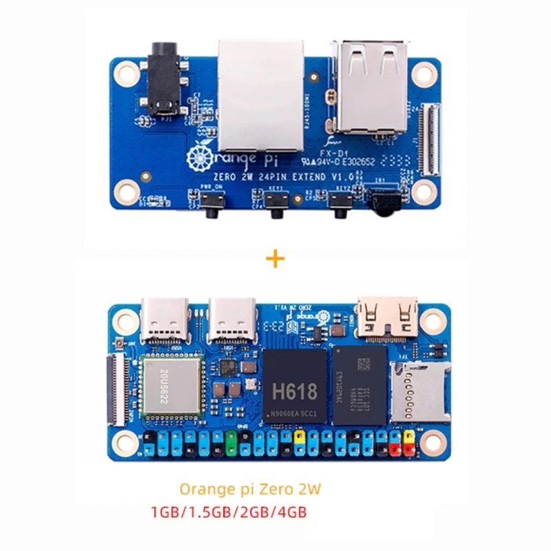 Placa de desarrollo para OrangePi Zero2W, accesorios de computadora, 1GB, 1,5 GB, 2GB, 4GB, DDR4, Mini PC, H618, WiFi5, BT5.0 BLE