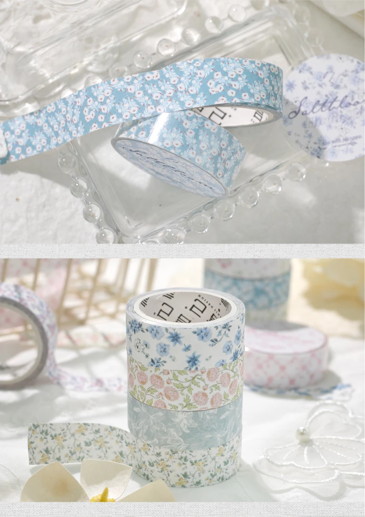 Journal GO Washi-Tape mit Blumenmuster, dekoratives Masking-Tape für Karten, Scrapbook, Planer, Dekoration, Schreibwaren, 1,5 cm x 2 m – Detail 11