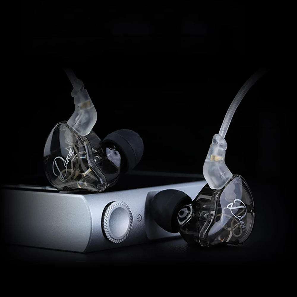 最新の KZ ドーン有線ヘッドフォンインイヤー HiFi IEM 透明 DJ 有線音楽ヘッドセットスポーツゲームカスタムノイズリダクションイヤホン
