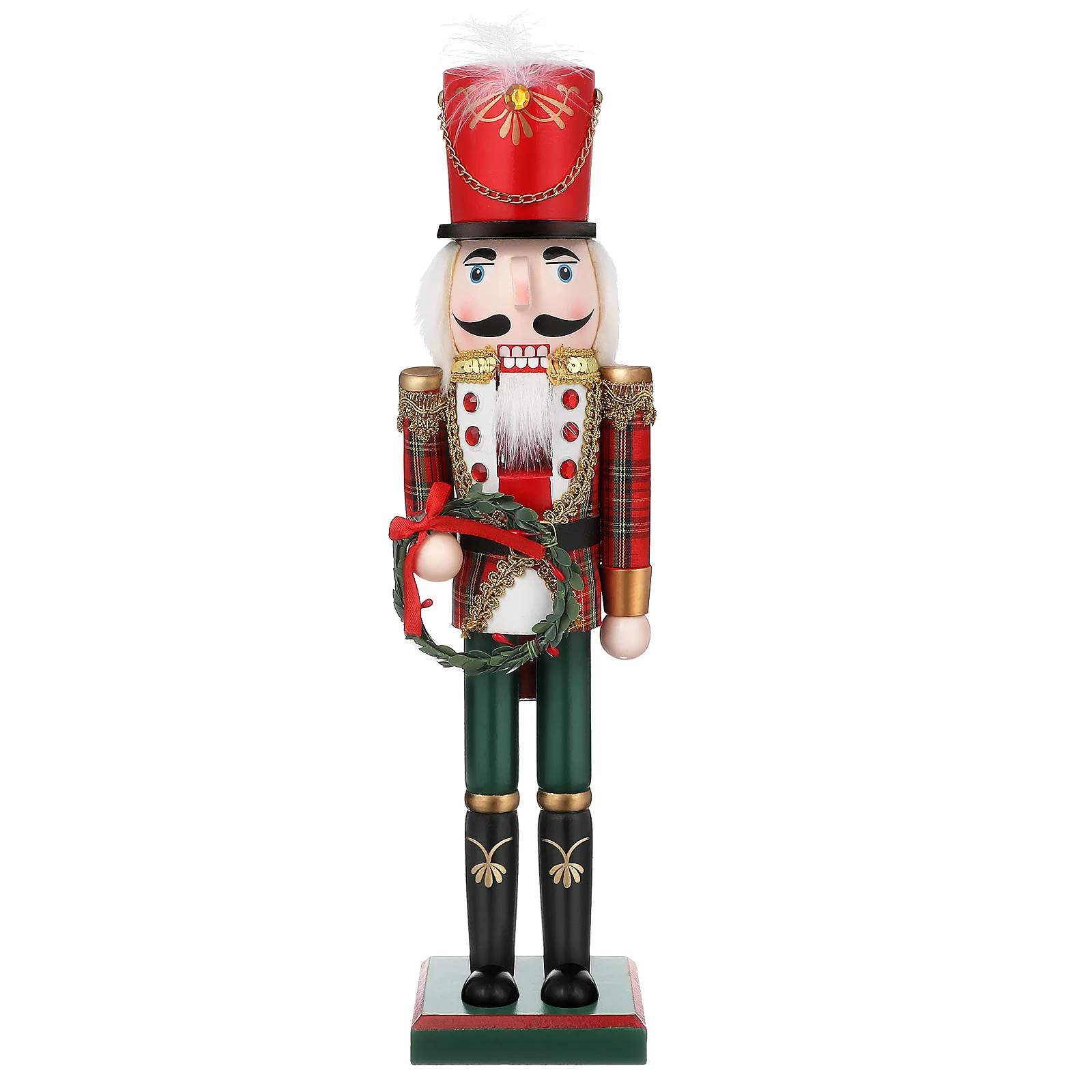

Christmas Nutcracker Soldier Wooden Statue - Classic Cultural Symbol Holiday Decor for Tabletop Mantel Indoor Christmas