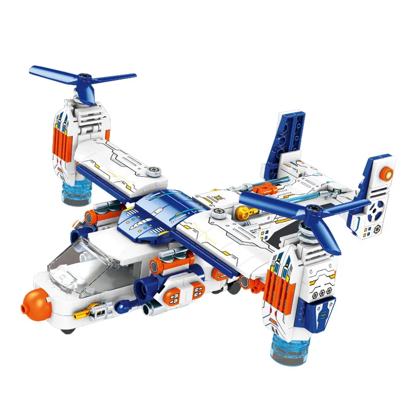 Bausteinmodell für Militärhubschrauber, Flugzeugträger, Ornamente, Spielzeug und Geschenke für Jungen und Kinder