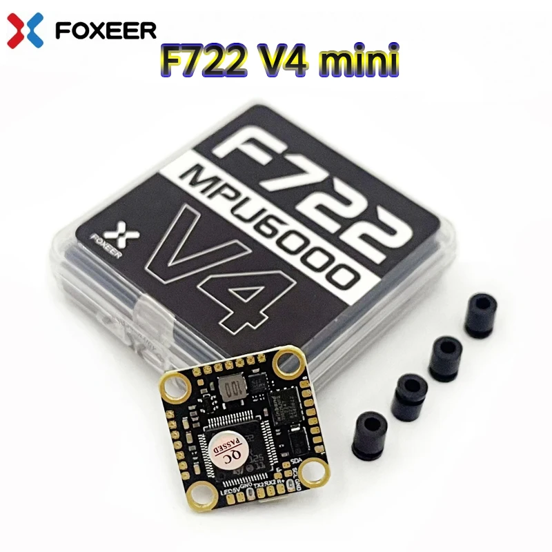 

Foxeer F722 V4 Mini FC MPU6000 5V BEC OSD BlackBox Flight Controller 20X20mm 2-6S LIPO for FPV Freestyle Drones DIY Parts