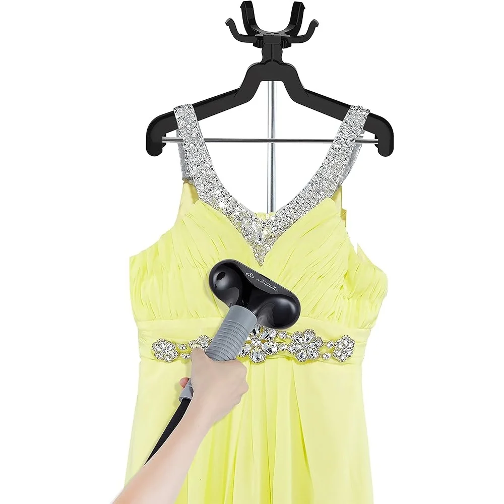 1500W Garment Steamer with 360 Swivel Multi Hook Hanger Adjustable Settings Powerful Continuous Steam Home Clothes Care