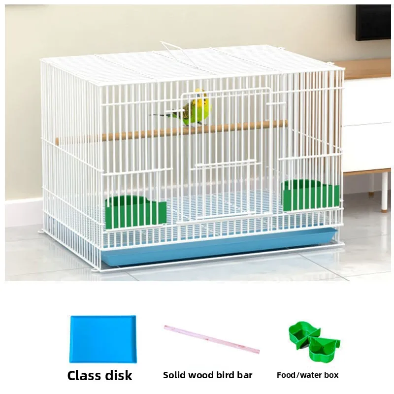 

Large Metal Bird Cage Set Deluxe Villa Luxury Size Great For Cockatiels Parakeets Benew Has Durable Folding Cage Bird House