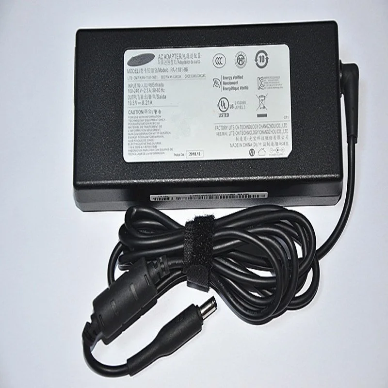 Genuine PA-1181-96 19.5V 8.21A AC Power Adapter Charger for Samsung NP850XBC-X01US NP850XBC-X01HK PA-1181-96S1 AD-18019B