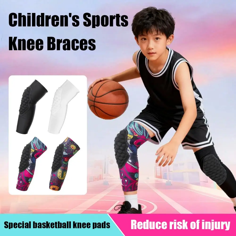 Sports Anti-Collision Knee Pads For Youth Children Elastic Breathable Knee Support for Cycling Basketball Football Skateboard