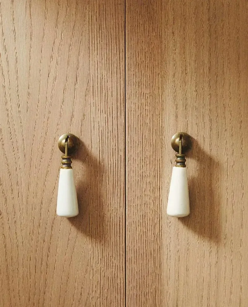 European Light Luxury Simple Drawer Wardrobe Door Handle, 2-Piece Set Minimalist Cabinet Pull Knob for Furniture Decoration