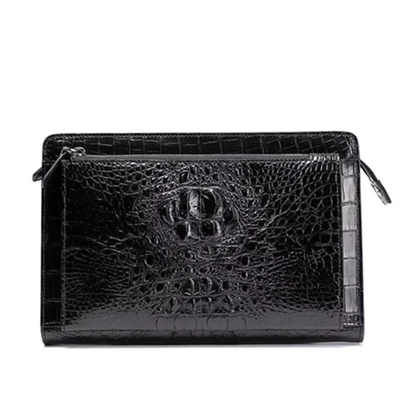 

ourui new arrival male men bag crocodile leather bag male hand bag men clutch bag