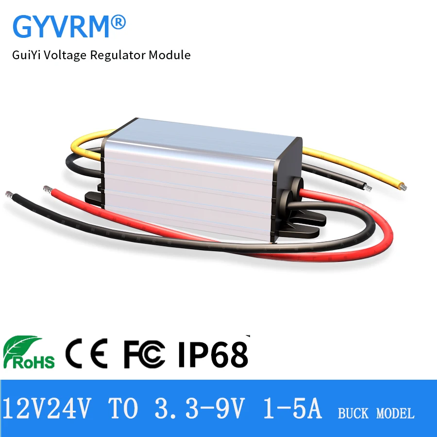 DC DC Converter 24V to 3.3V 3.7V 4.2V 5V 6V 7.5V 9V Buck Converter 12V to 3.3-9V 1-5A Step Down DC DC 12V to 5V Buck Mdel