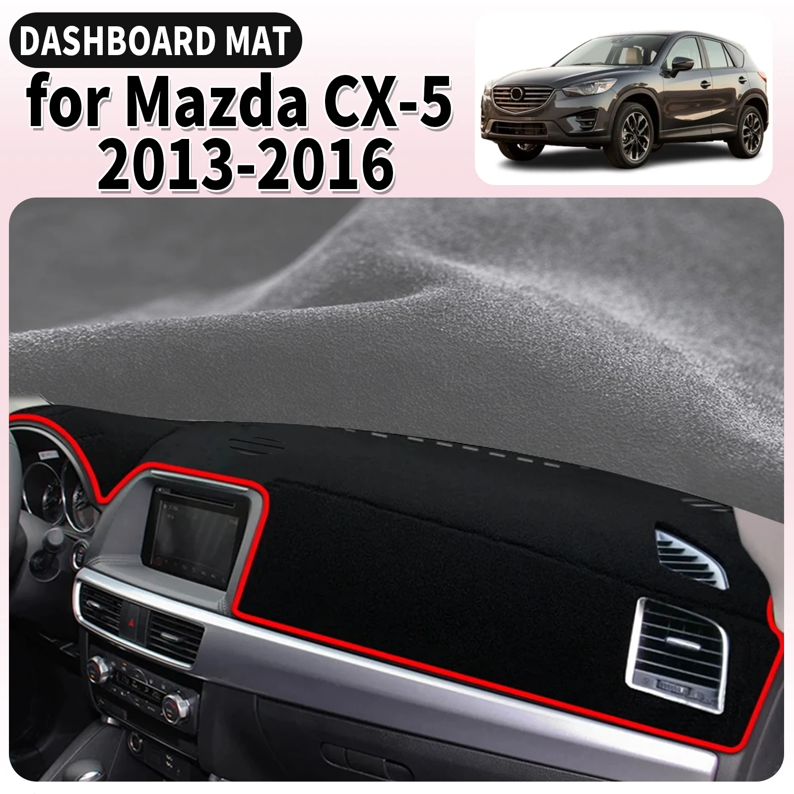 صالح لمازدا CX-5 CX5 2013 2014 2015 2016 داشمات غطاء لوحة القيادة وسادة اكسسوارات السيارات داشمات ظلة السجاد الواقي #1