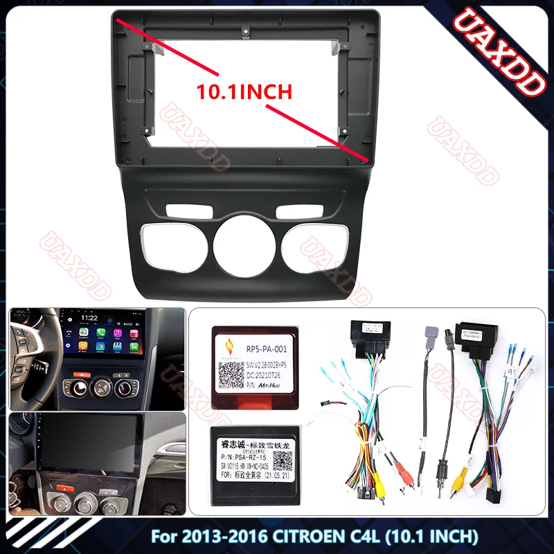 DVD Radio Android stereo Harness screens accessories navigation dashboard cable frame canbus FOR CITROEN 2013-2016 C4L 10.1INCH