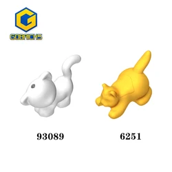 Gobricks 1pcs 6251 93089 Animal Cat Standing Looking Left Bricks Kitten Crouching Parts Assembly Building Blocks Adult DIY Gift