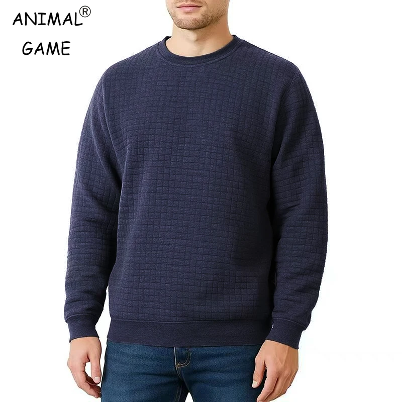 Herren Langarm Casual Sweatshirts für Männer Oversize Streetwear Herbst Einfarbig Outwear Männer Rundhals Slim Basic Tops