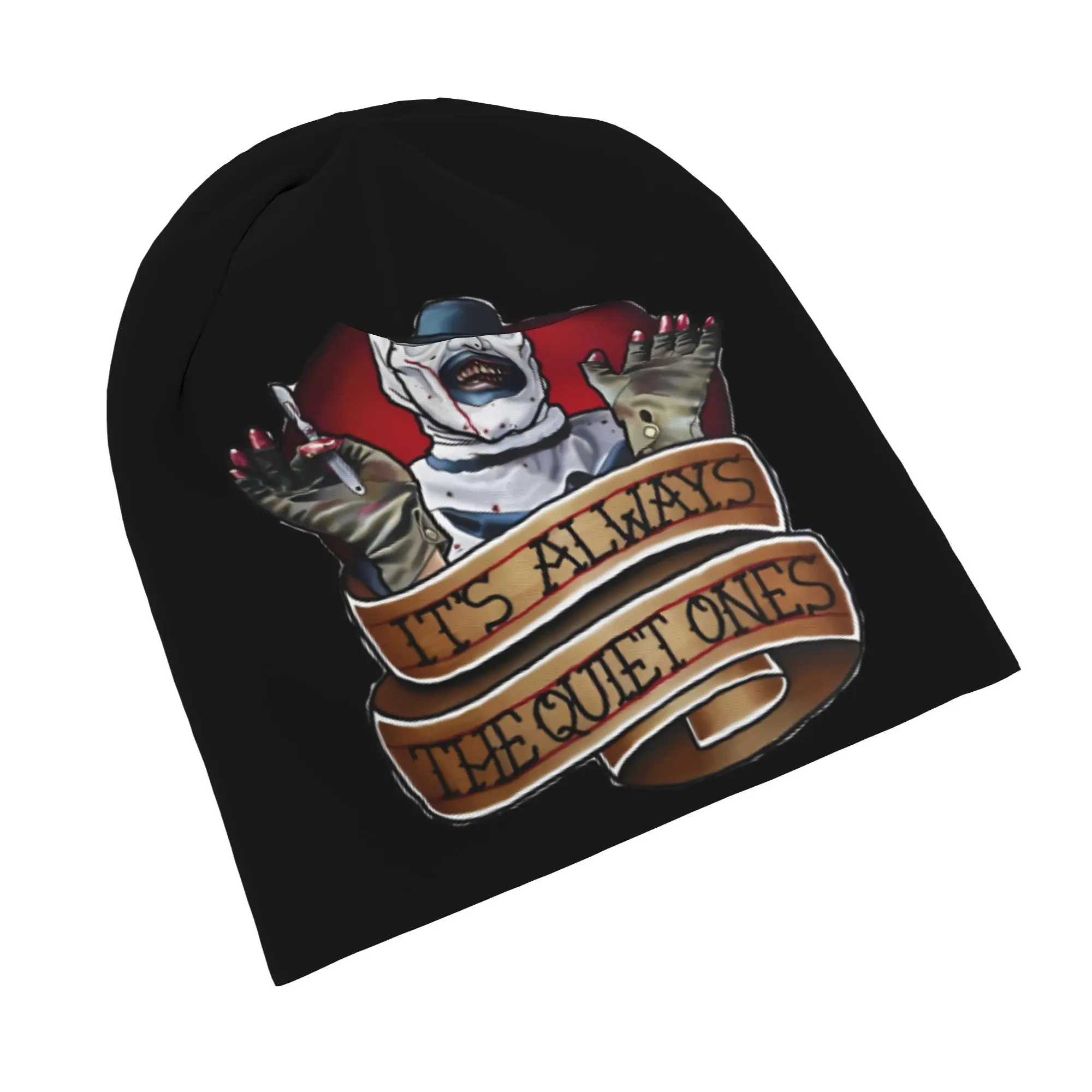 Terrifier Skullies Beanies Hat Horror Movie Halloween Casual Men Women Street Cap Warm Dual-use Bonnet Hats