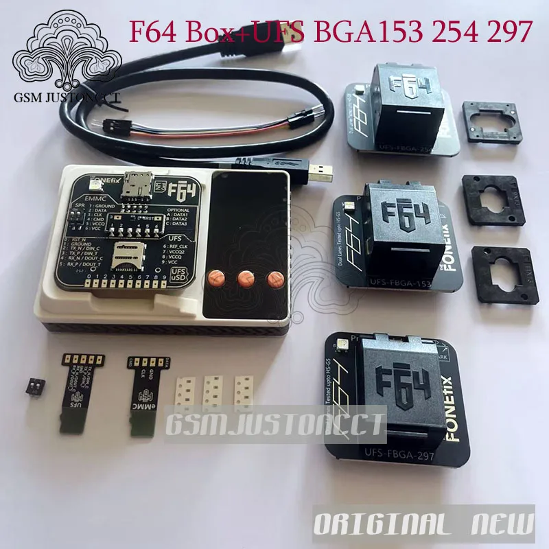 F64  box + BGA UFS 153/254/297 BGA Socket Adapter with ISP Adapter